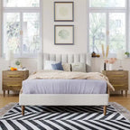 Full Upholstered Platform Bed Frame