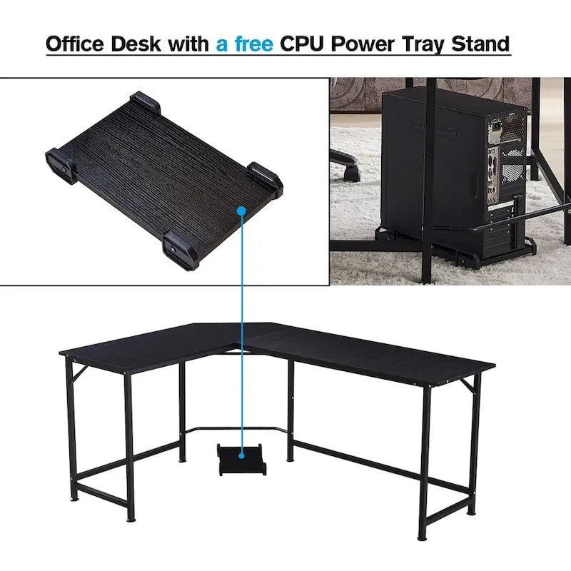 MCombo Corner L-Shape Gaming Desk, MDF 7121