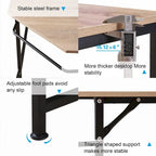 MCombo Corner L-Shape Gaming Desk, MDF 7121