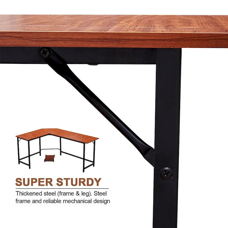 MCombo Corner L-Shape Gaming Desk, MDF 7121