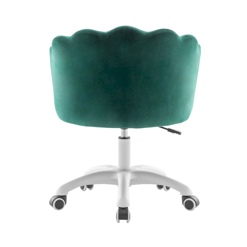 Porthos Home Taio Scalloped Velvet Office Chair with Nylon Base