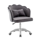 Porthos Home Taio Scalloped Velvet Office Chair with Nylon Base
