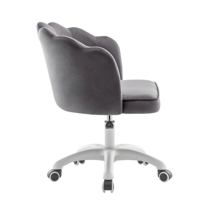 Porthos Home Taio Scalloped Velvet Office Chair with Nylon Base