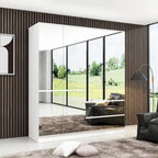 Modular Mirror Wardrobe White Bedroom Cabinet Storage Cabinet Armoire