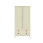 Manhattan Comfort Crown Full Wardrobe with Hanging and 2 Drawers