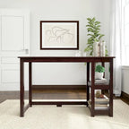 Plank and Beam Desk with Bookshelves