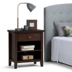 WYNDENHALL Stratford SOLID WOOD 24 inch Wide Bedside Nightstand Table
