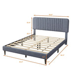 Queen Size Upholstered Platform Bed