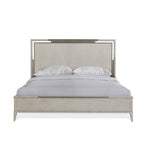 Roundhill Furniture Mantalia Solid Wood Bedroom Set, Panel Bed, Dresser, Mirror, 2 Nightstands, Chest, and Bench, Champagne