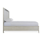 Roundhill Furniture Mantalia Solid Wood Bedroom Set, Panel Bed, Dresser, Mirror, 2 Nightstands, Chest, and Bench, Champagne