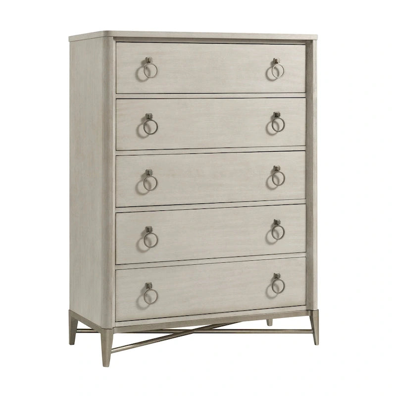 Roundhill Furniture Mantalia Solid Wood Bedroom Set, Panel Bed, Dresser, Mirror, 2 Nightstands, Chest, and Bench, Champagne