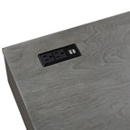 Foli Transitional 47-inch Wood 2-Drawer Desk with USBs and Power Outlets