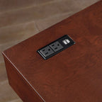 Foli Transitional 47-inch Wood 2-Drawer Desk with USBs and Power Outlets