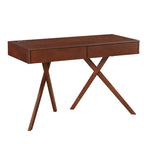 Foli Transitional 47-inch Wood 2-Drawer Desk with USBs and Power Outlets