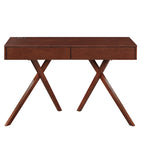 Foli Transitional 47-inch Wood 2-Drawer Desk with USBs and Power Outlets