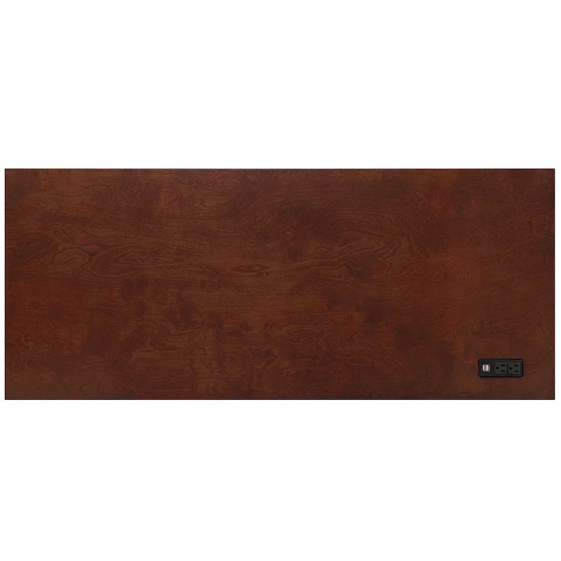 Foli Transitional 47-inch Wood 2-Drawer Desk with USBs and Power Outlets