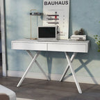 Foli Transitional 47-inch Wood 2-Drawer Desk with USBs and Power Outlets
