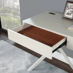 Foli Transitional 47-inch Wood 2-Drawer Desk with USBs and Power Outlets