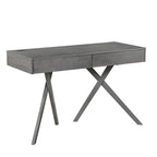 Foli Transitional 47-inch Wood 2-Drawer Desk with USBs and Power Outlets