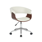 Carson Carrington Sauoarkrokur Faux Leather Office Chair with Chrome Base