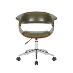 Carson Carrington Sauoarkrokur Faux Leather Office Chair with Chrome Base
