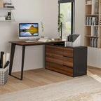 Timechee Home Office Computer Desk L-Shaped Corner Desk 54.3 Writing