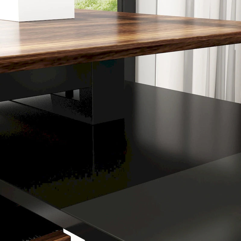 Timechee Home Office Computer Desk L-Shaped Corner Desk 54.3 Writing