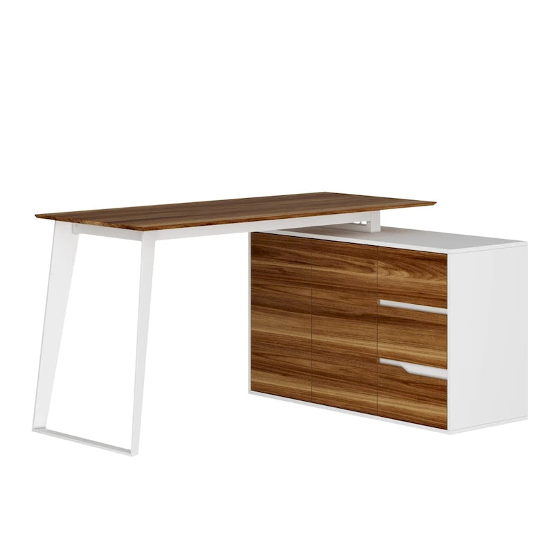 Timechee Home Office Computer Desk L-Shaped Corner Desk 54.3 Writing