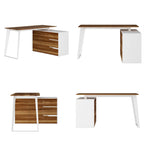 Timechee Home Office Computer Desk L-Shaped Corner Desk 54.3 Writing
