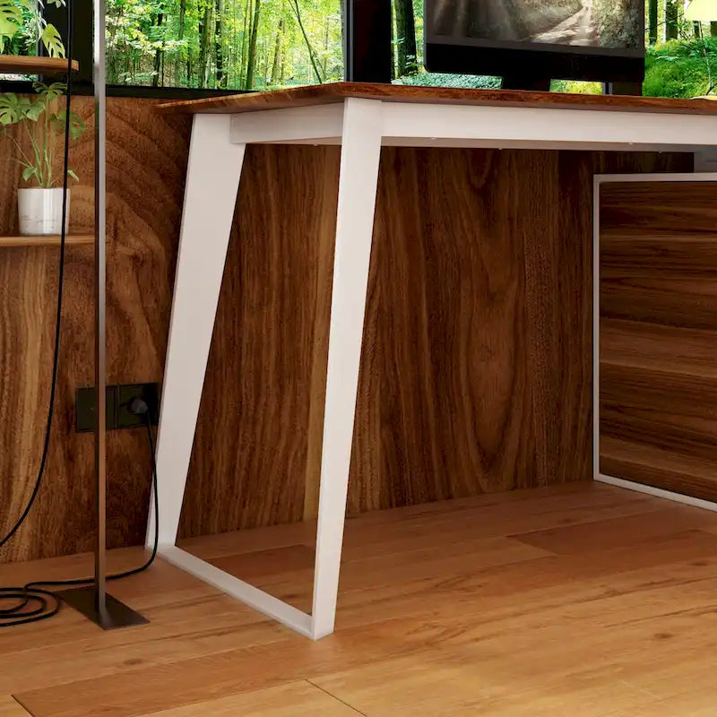 Timechee Home Office Computer Desk L-Shaped Corner Desk 54.3 Writing