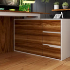 Timechee Home Office Computer Desk L-Shaped Corner Desk 54.3 Writing