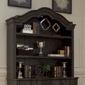 Chesapeake Wire Brushed Antique Black Credenza Hutch
