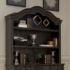 Chesapeake Wire Brushed Antique Black Credenza Hutch