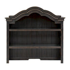 Chesapeake Wire Brushed Antique Black Credenza Hutch