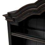 Chesapeake Wire Brushed Antique Black Credenza Hutch