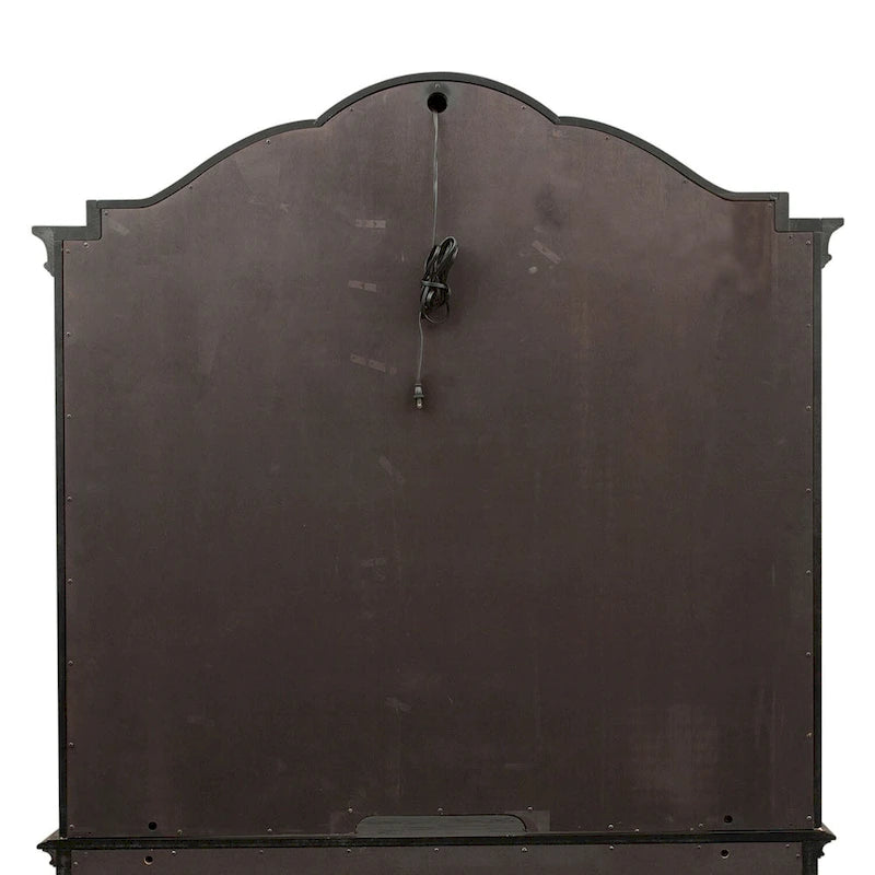 Chesapeake Wire Brushed Antique Black Credenza Hutch