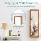 LED Mirror Jewelry Cabinet - 4.5D x 14.5W x 42.5H