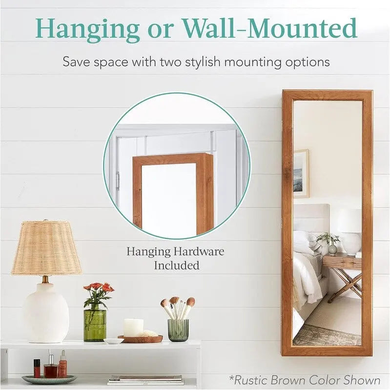 LED Mirror Jewelry Cabinet - 4.5D x 14.5W x 42.5H
