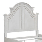 Magnolia Manor Antique White Weathered Bark California King Panel Bed