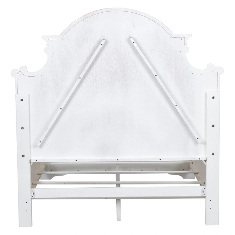 Magnolia Manor Antique White Weathered Bark California King Panel Bed