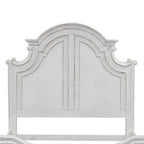 Magnolia Manor Antique White Weathered Bark California King Panel Bed