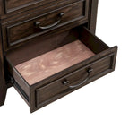Paradise Valley Saddle Brown Nightstand with Charging Station