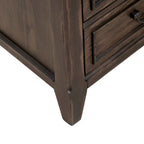 Paradise Valley Saddle Brown Nightstand with Charging Station