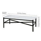 Silver Orchid Nestor Blackened Bronze Marble Coffee Table