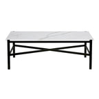 Silver Orchid Nestor Blackened Bronze Marble Coffee Table