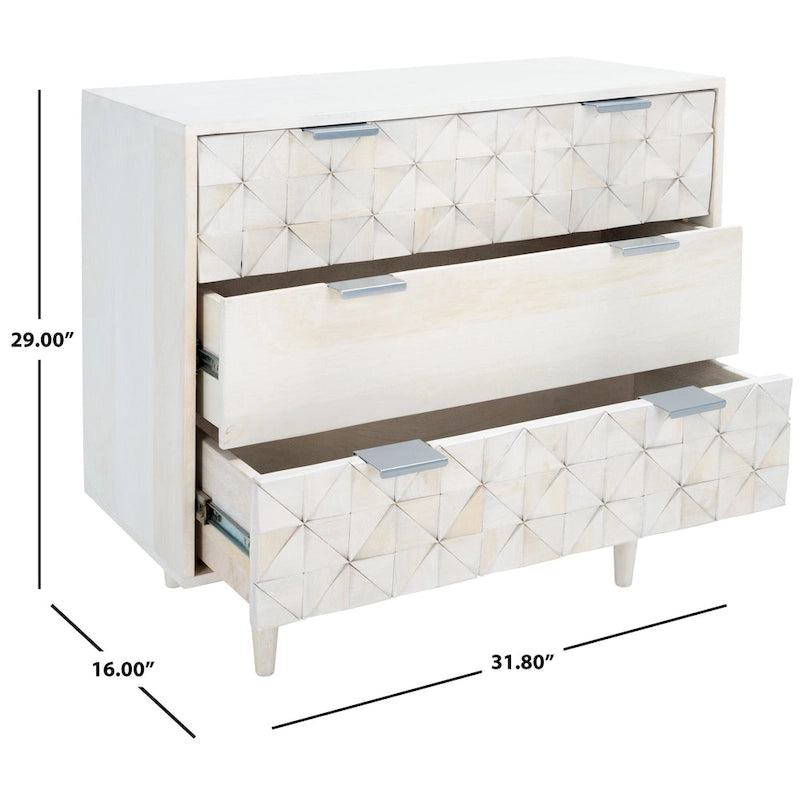 Cena 3-Drawer Storage Bedroom Chest