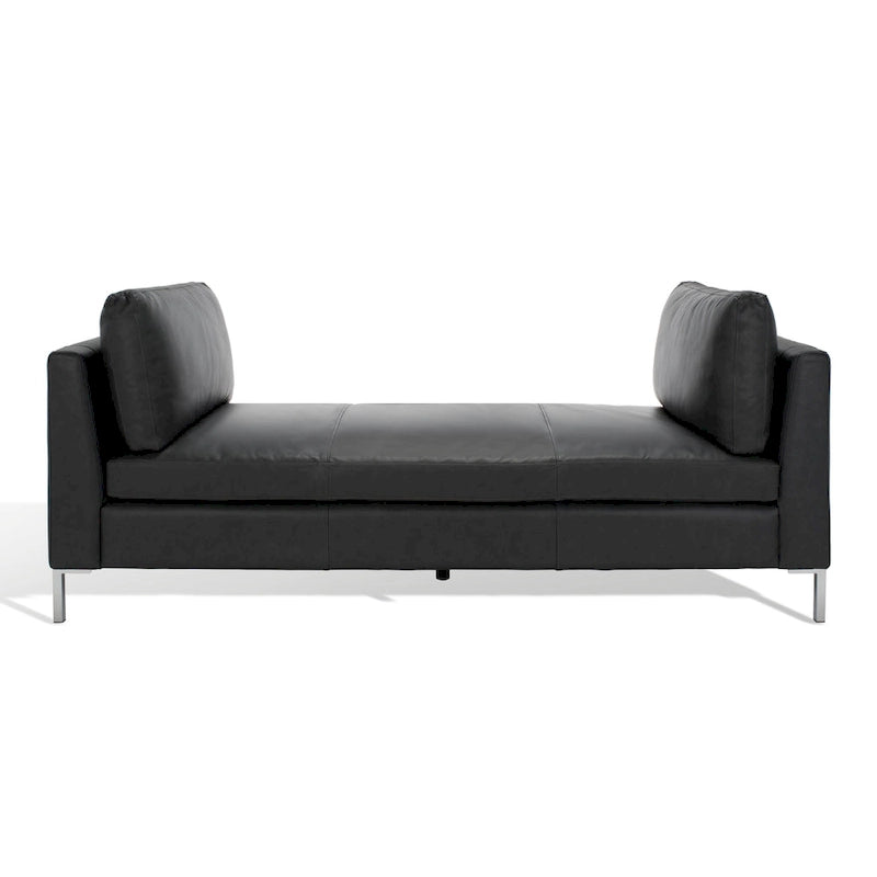 SAFAVIEH Couture Shirl Leather Bench - 81 In W x 32 In D x 34 In H - 81Wx32Dx34H