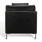 SAFAVIEH Couture Shirl Leather Bench - 81 In W x 32 In D x 34 In H - 81Wx32Dx34H