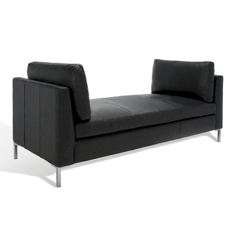 SAFAVIEH Couture Shirl Leather Bench - 81 In W x 32 In D x 34 In H - 81Wx32Dx34H