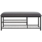 Yael Open Shelf Bench with Cushion - 42 W x 15 D x 18 H - 42Wx15Dx18H
